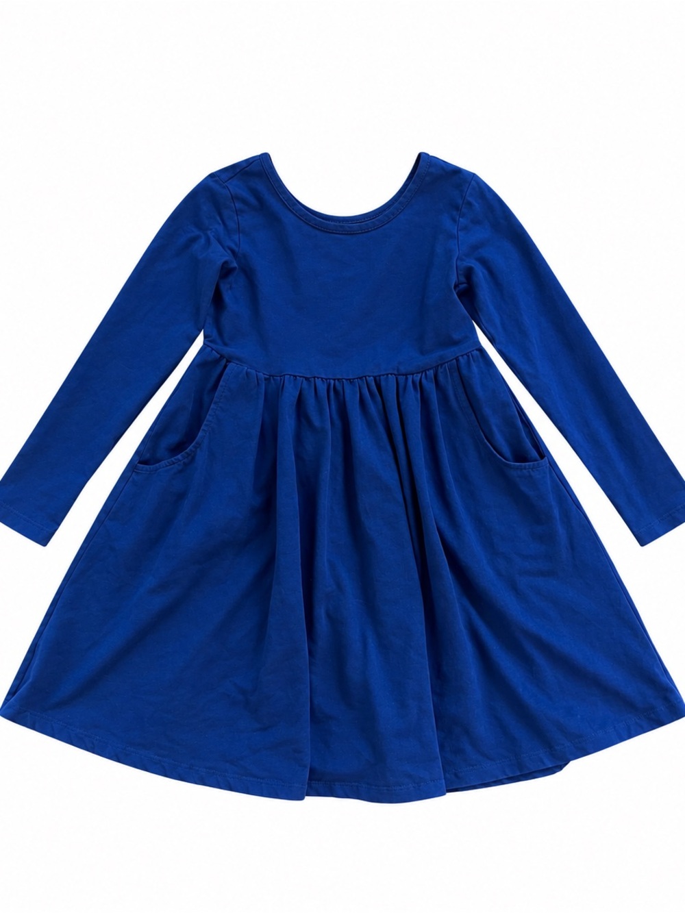 Hanna Andersson Sleeve Royal Blue Twirl Dress